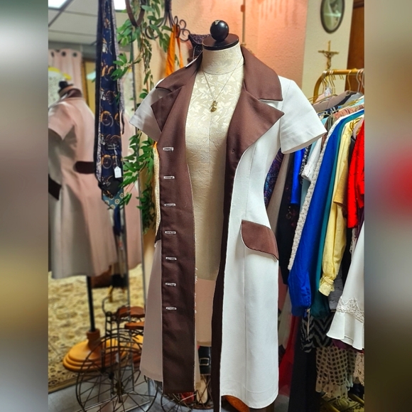 Vintage Handsewn Collared Coat Dress size Medium - Picture 4 of 8